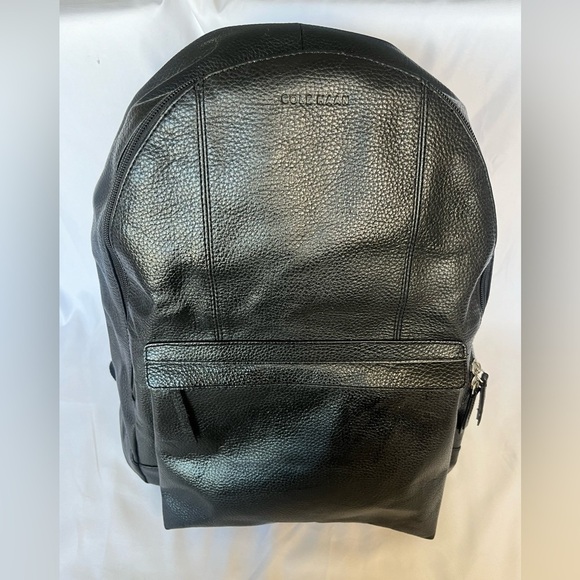 Cole Haan Other - Mens Cole Haan black Pebble leather backpack bag for